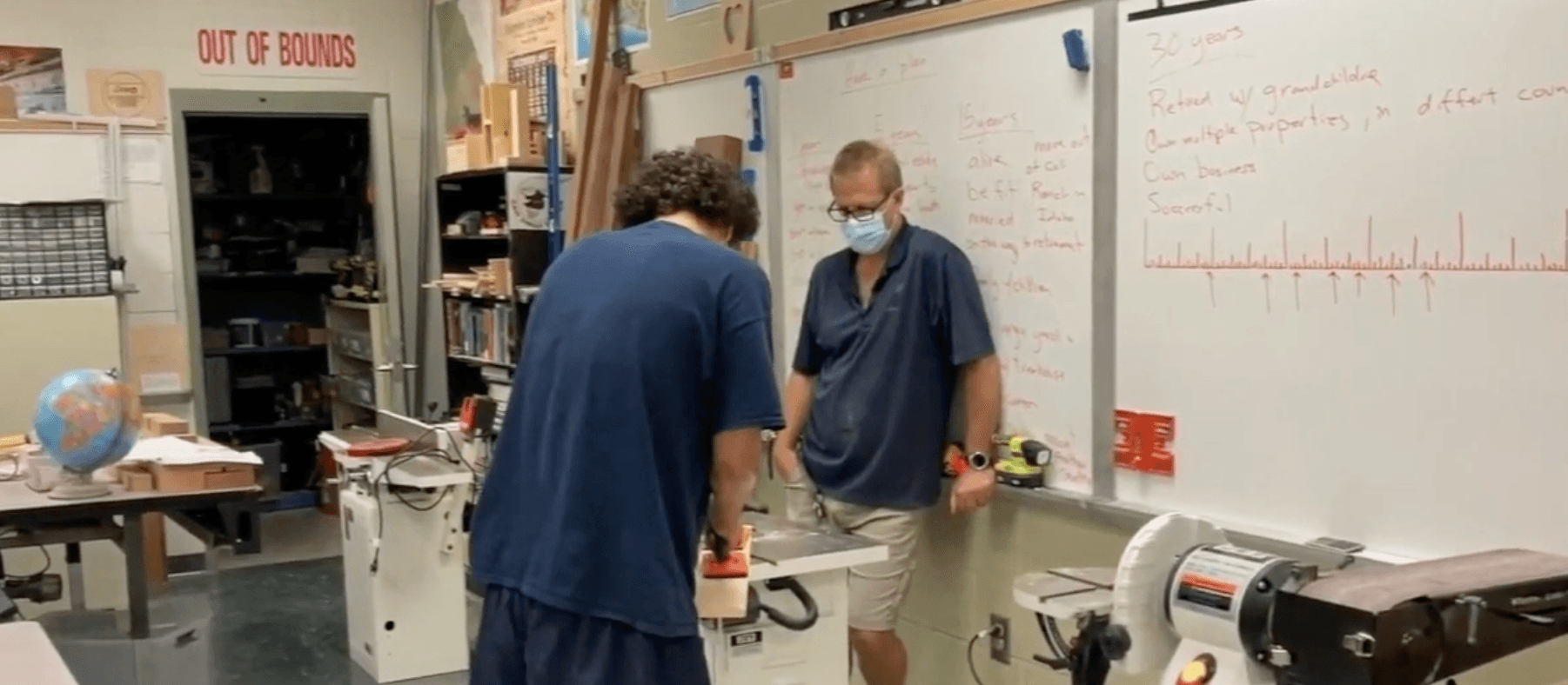 Volunteers running a STEM workshop